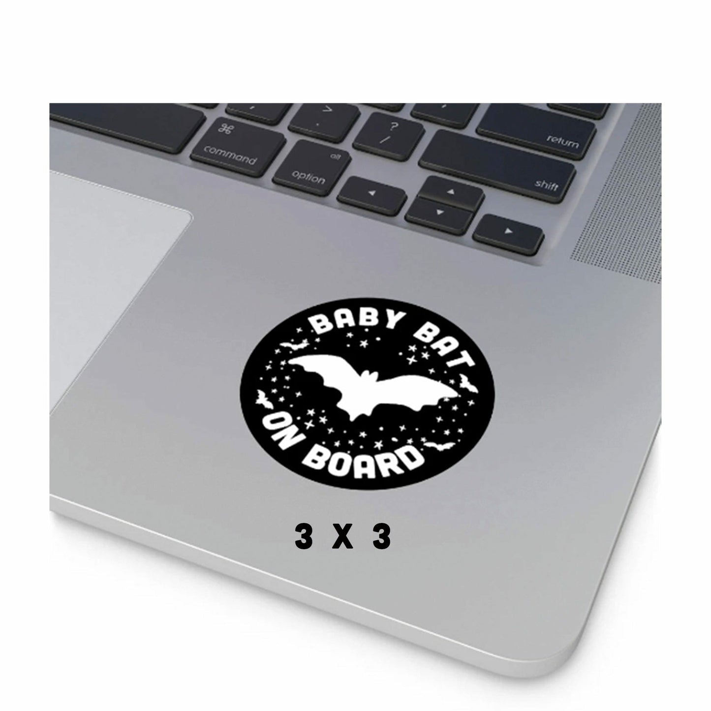 Baby Bat on Board Round Car Stickers