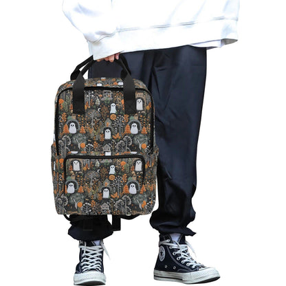 Ghostly House Double Handle Backpack