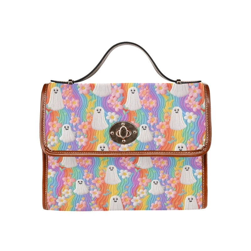 Pastel Rainbow Ghost Satchel Bag