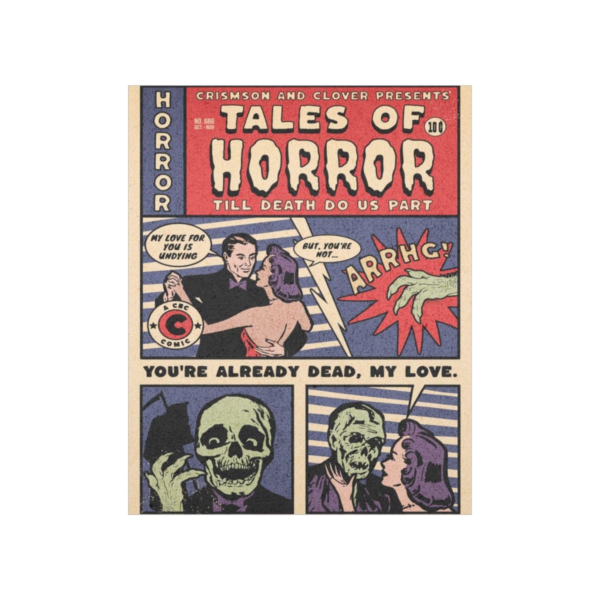 Horror Comic Poster Print