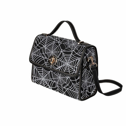 Spiderweb Canvas Bag with Black Trim