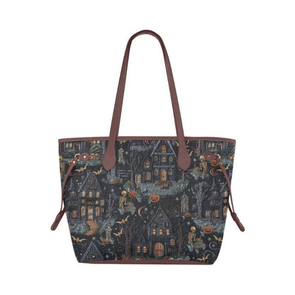 Spooky House Canvas Tote Bag