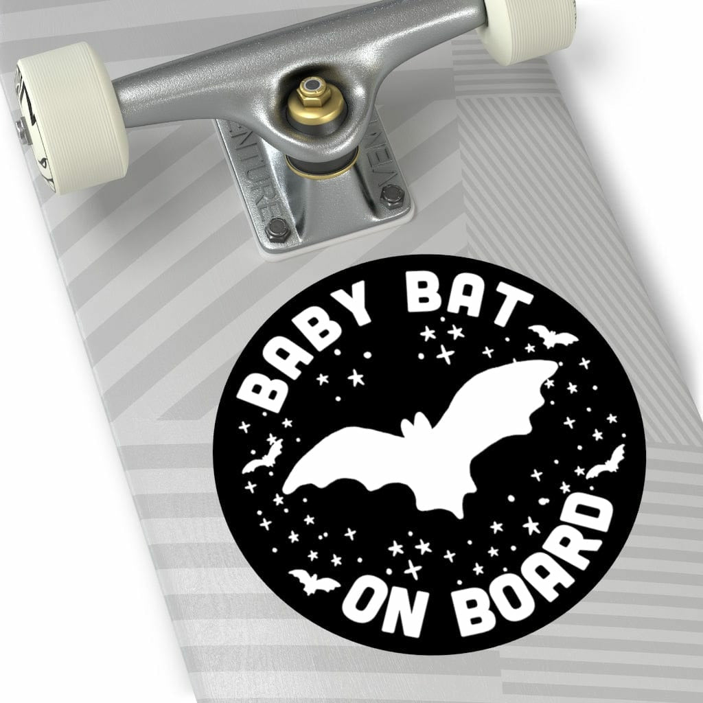 Baby Bat on Board Round Car Stickers