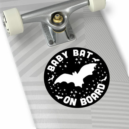 Baby Bat on Board Round Car Stickers