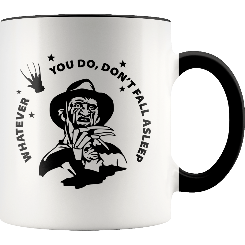 Don't Fall Asleep Mug with Black Accent
