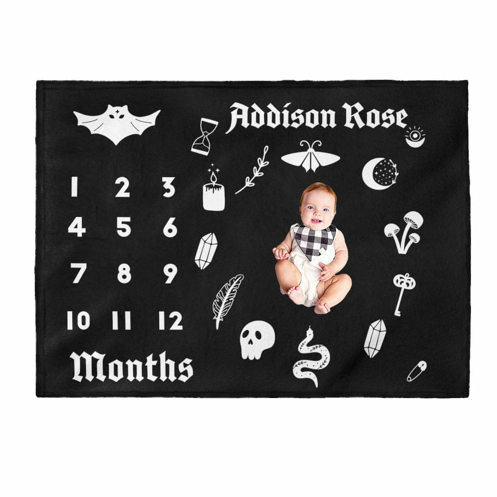 Custom Spooky Milestone Blanket