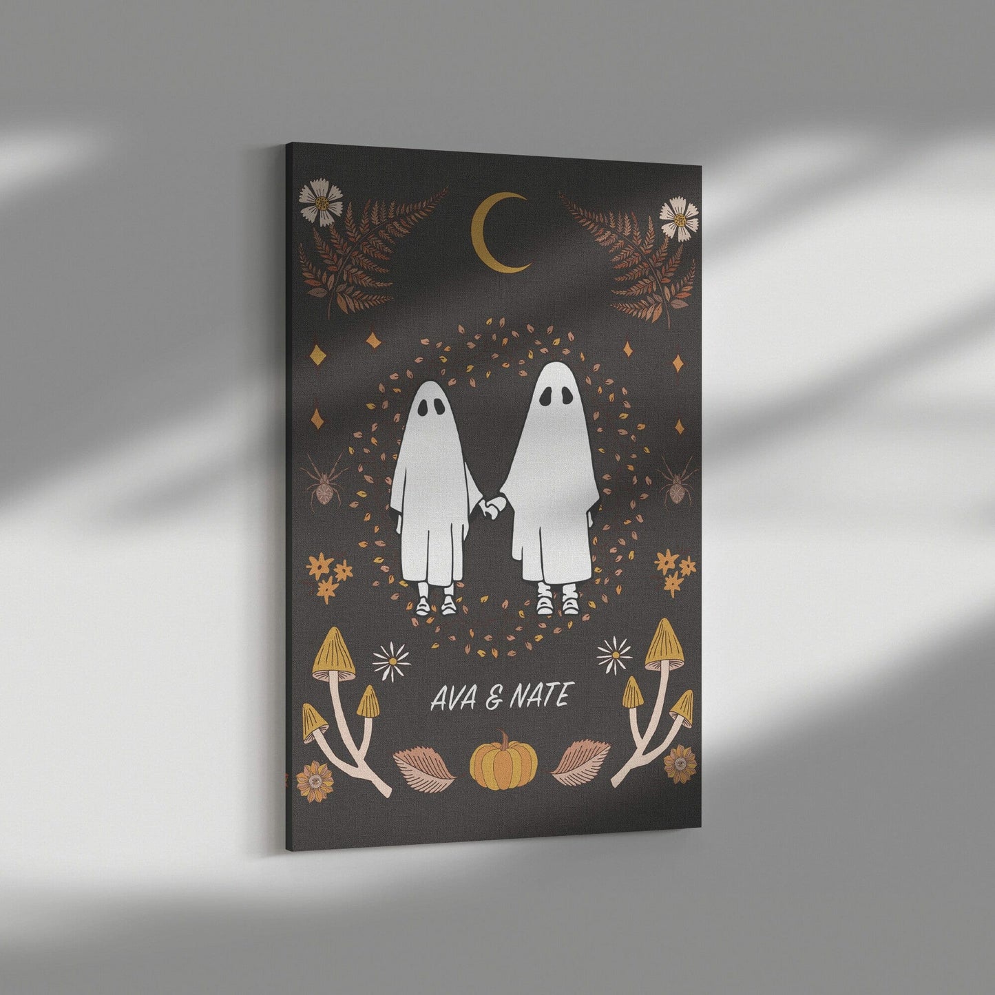 Personalized Ghost Couple Canvas Art