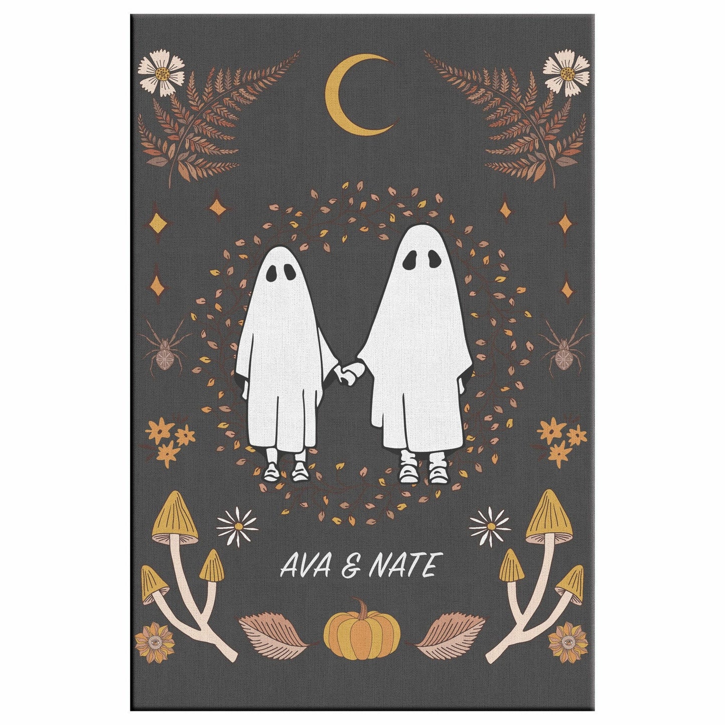 Personalized Ghost Couple Canvas Art