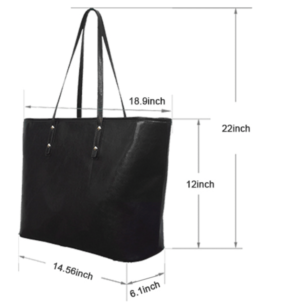 Grey Spookies Vegan Leather Tote Bag