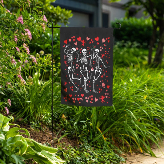 Valloween Skeleton Garden Flag