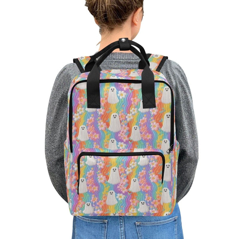 Pastel Ghost Backpack Double Handle Backpack