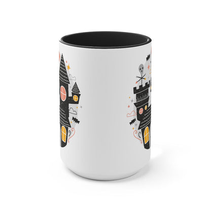 Spoopy Castle Two-Tone Coffee Mug, 15oz