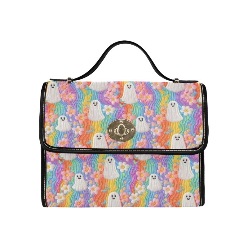 Pastel Rainbow Ghost Satchel Bag