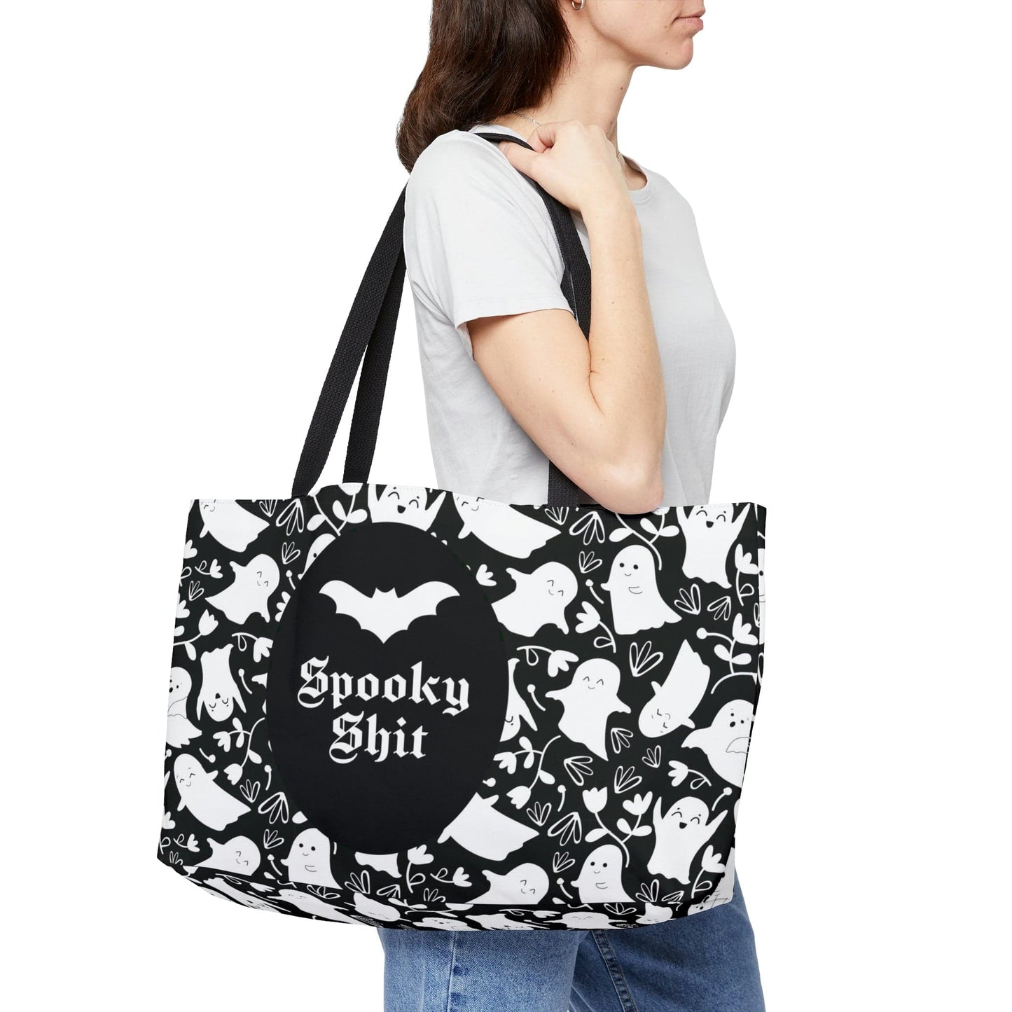 Ghost Spooky Shit Weekender Tote Bag