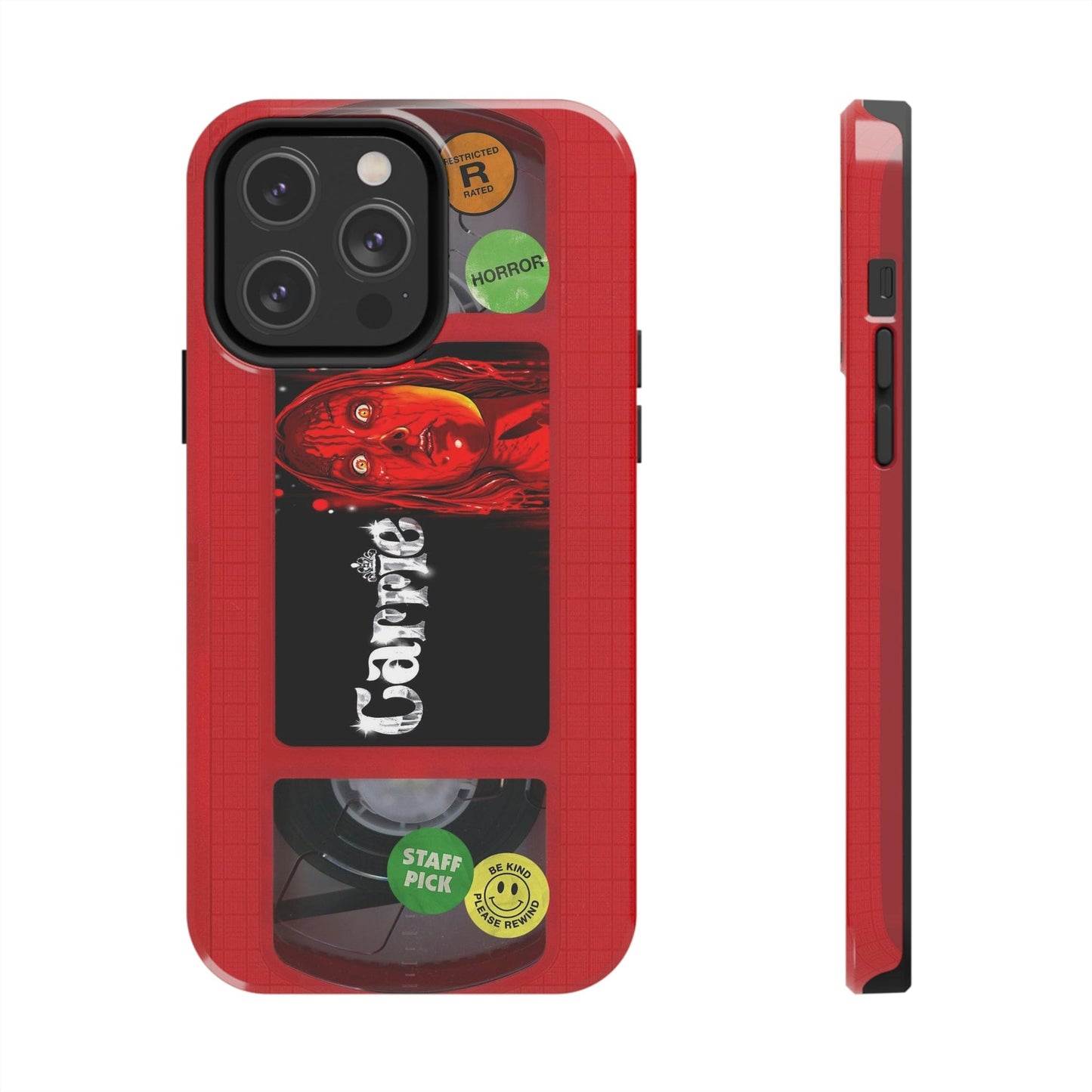 Carrie Red Edition Impact Resistant VHS Case for iPhone 14 Models