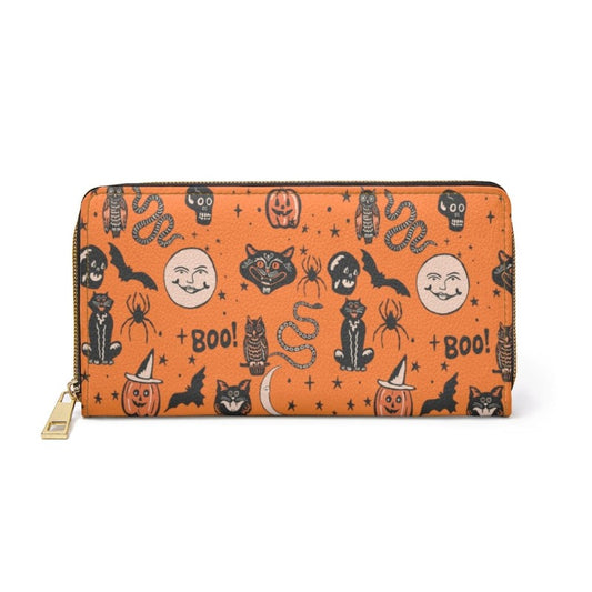 Vintage Halloween Zippered Wallet