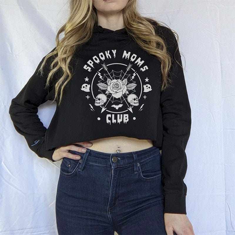 Spooky Moms Club Cropped Hoodie