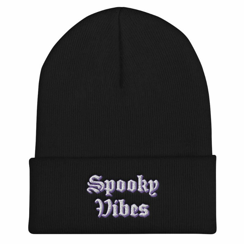 Spooky Vibes Cuffed Beanie