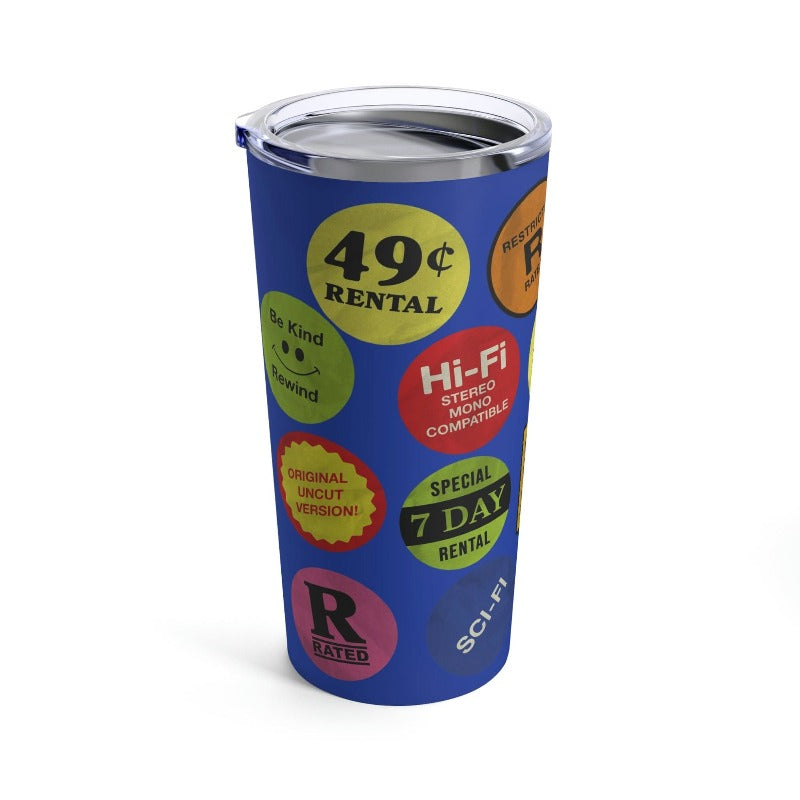 VHS Love 20oz Tumbler in Block buster Blue