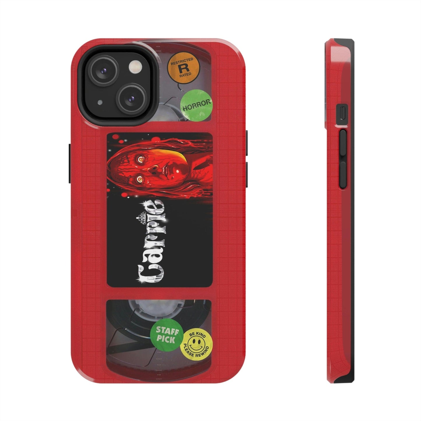 Carrie Red Edition Impact Resistant VHS Case for iPhone 14 Models