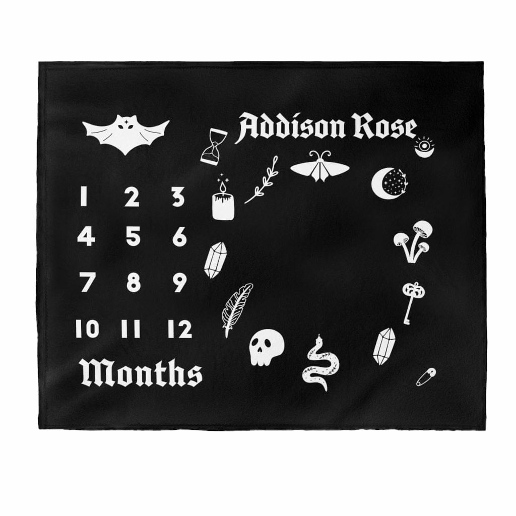 Custom Spooky Milestone Blanket