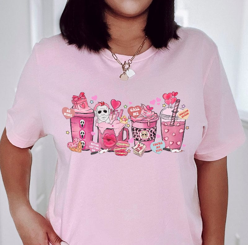 Horror Pink Coffee Tee