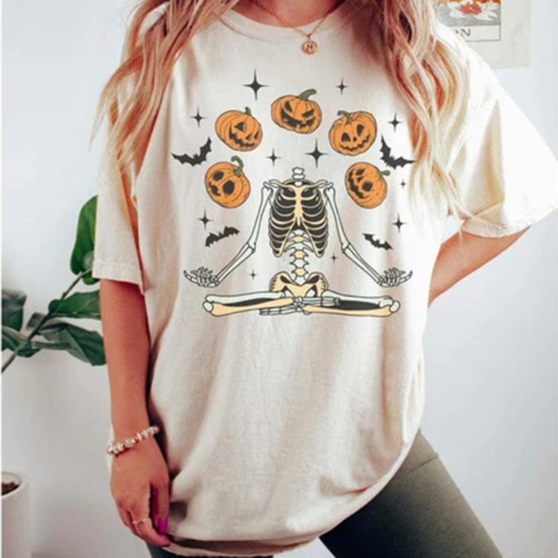 Jack O' Lanterns and Skelly Tee