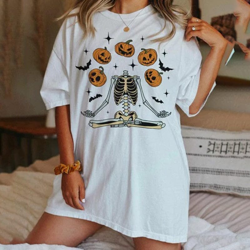 Jack O' Lanterns and Skelly Tee