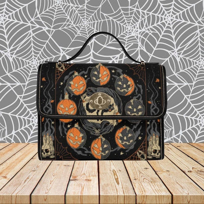 Pumpkin Moon Phase Satchel Bag